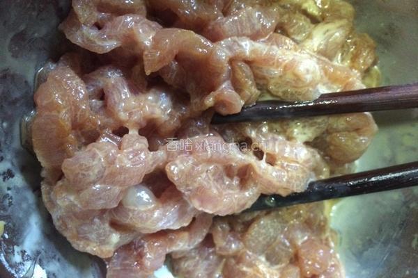 白菜杆炒肉的做法图解4