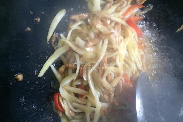 白菜杆炒肉的做法图解10