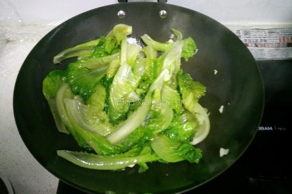 清炒生菜的做法图解3