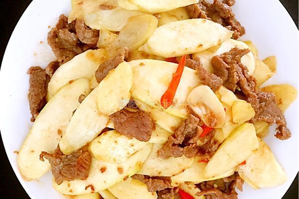 茭白炒牛肉的做法图解7
