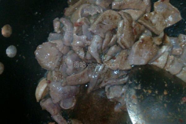 猪肝菠菜的做法图解4