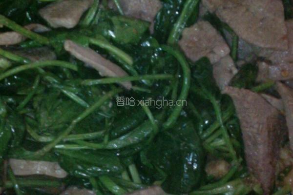 猪肝菠菜的做法图解5