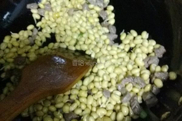 牛肉粒炒黄豆芽的做法图解4