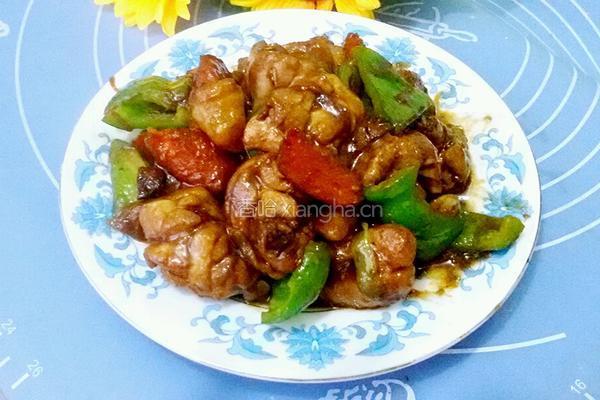 青椒烧鸡腿的做法图解10
