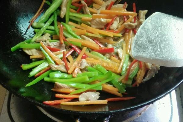 双丝白玉菇炒肉丝的做法图解6