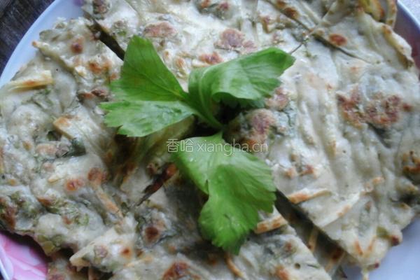 芹菜叶土豆丝煎饼的做法图解7