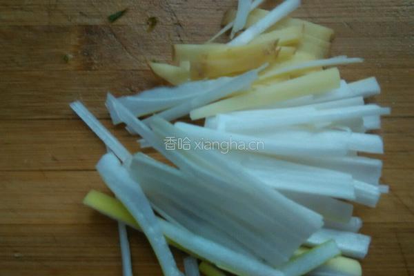 蒜苗炒千张的做法图解4