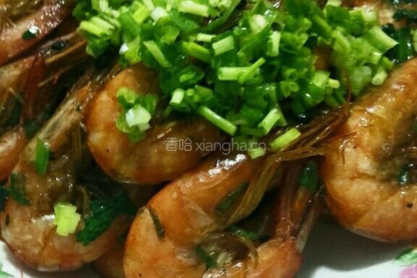 葱香椒盐对虾的做法图解6
