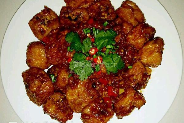 黄豆酱-香菇鸡肉酿豆腐的做法图解20