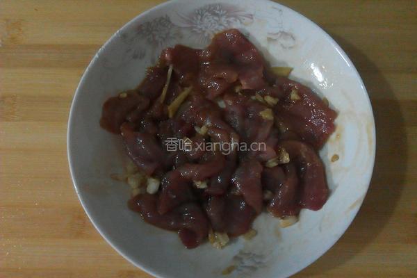 草茹炒肉片的做法图解3