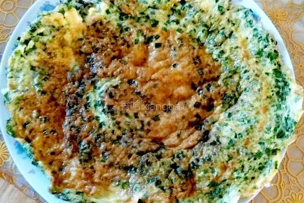 香煎韭菜鸡蛋饼的做法图解8