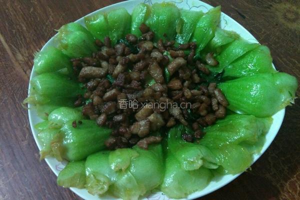 耗油肉丁油菜的做法图解7
