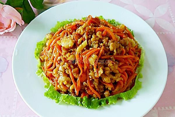 肉丁炒胡萝卜的做法图解14