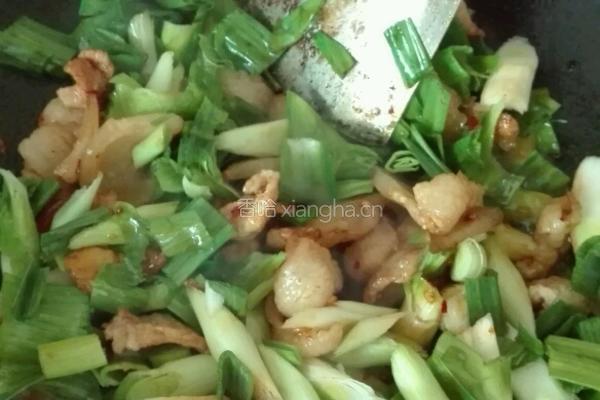 蒜苗炒肉的做法图解6