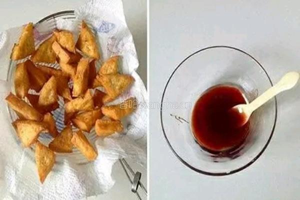 香酥三角豆腐的做法图解3