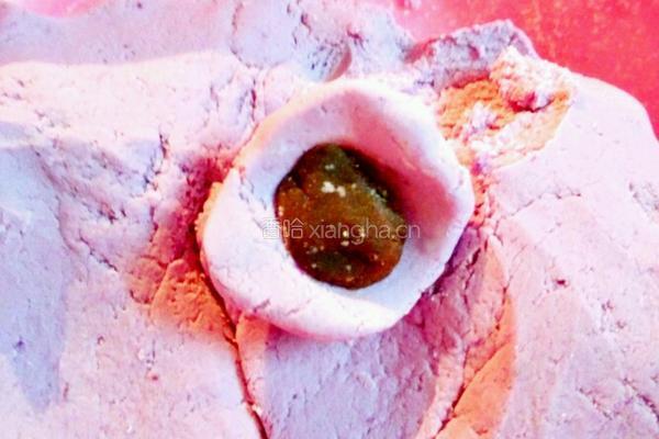 豆沙紫薯玫瑰花汤圆的做法图解7