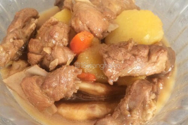 土豆烧鸭块的做法图解9