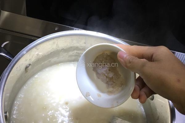 鲜虾鸡肉粥的做法图解6