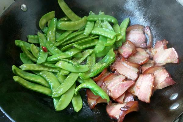 腊肉炒荷兰豆的做法图解5