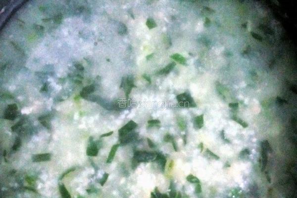 菠菜鸡蓉粥的做法图解6