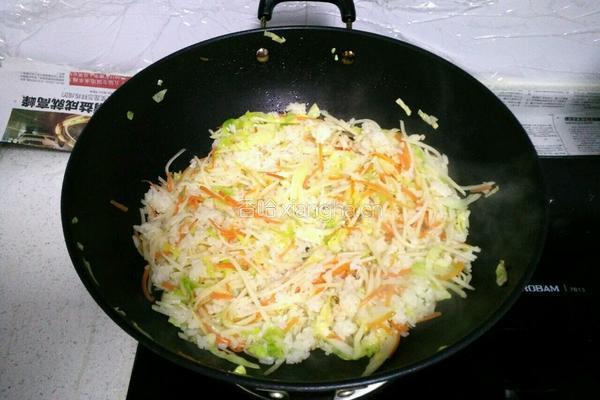 三丝炒饭的做法图解10