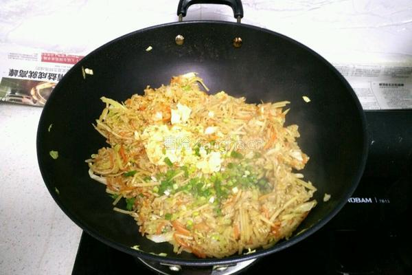 三丝炒饭的做法图解12