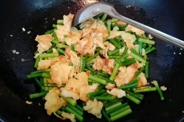 蒜苔炒鸡蛋的做法图解4