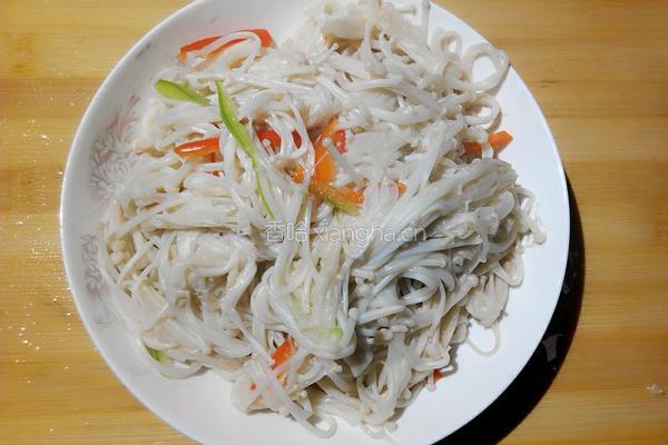 凉拌金针菇的做法图解4