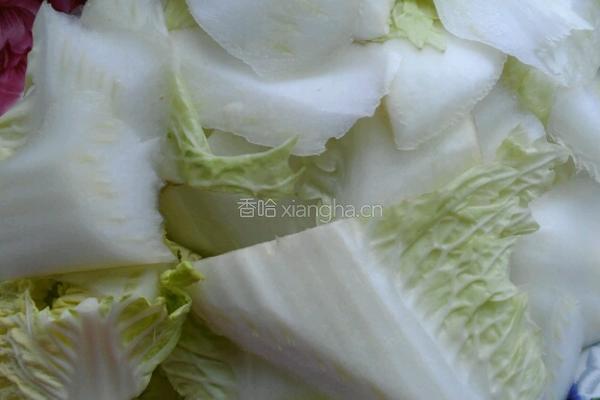 醋溜白菜片的做法图解3