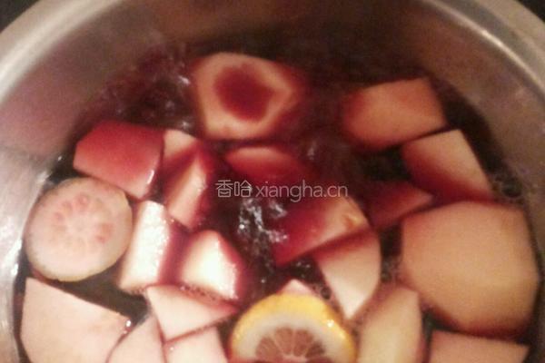 肉桂红酒煮苹果的做法图解4