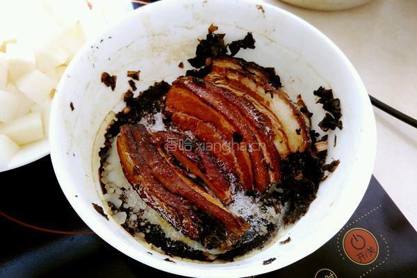 萝卜丁扣肉米饭的做法图解4
