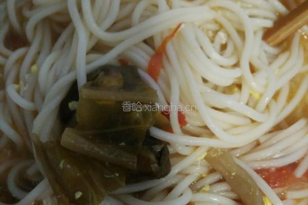 番茄酸菜鸡蛋汤面条的做法图解13