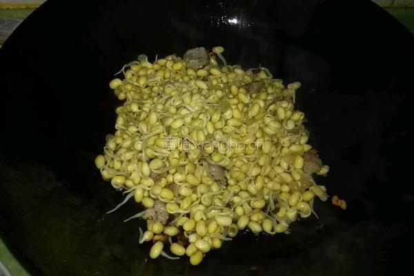 黄豆炒肉的做法图解4