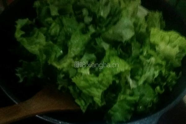 火爆手撕肉末生菜，的做法图解1