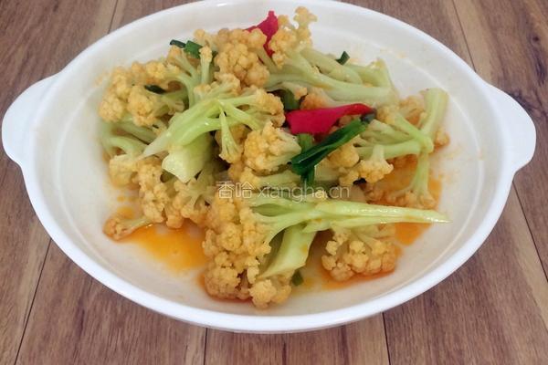 素炒花菜的做法图解10
