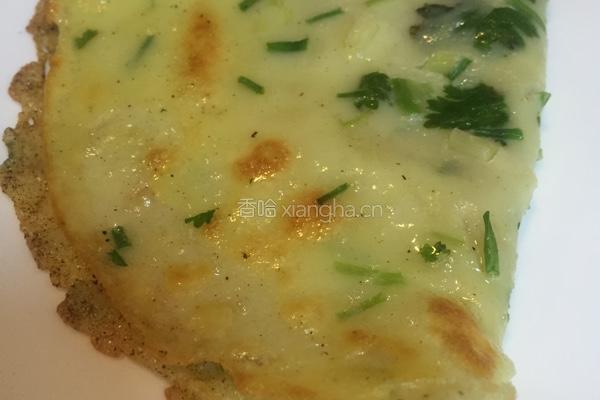 香菜葱花蛋饼的做法图解5
