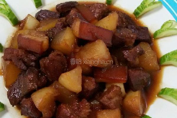 萝卜红烧肉的做法图解12