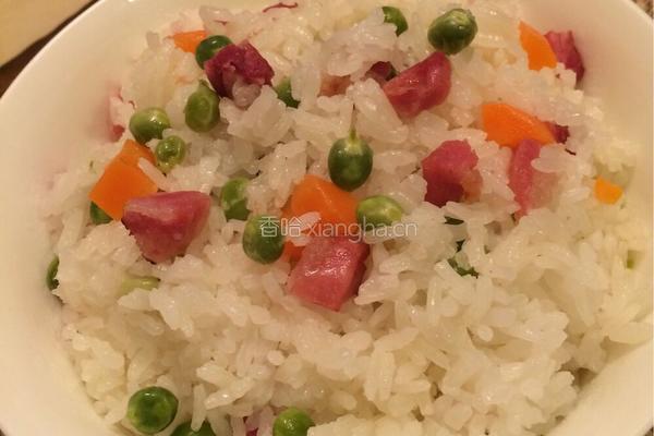 腊肠豆焖饭的做法图解9
