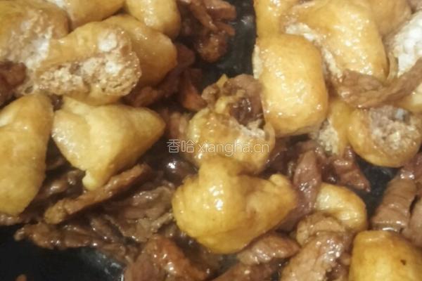 瘦肉焖炸豆腐的做法图解6