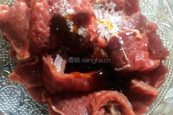 双椒炒牛肉的做法图解4