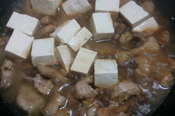 五花肉烧豆腐的做法图解5