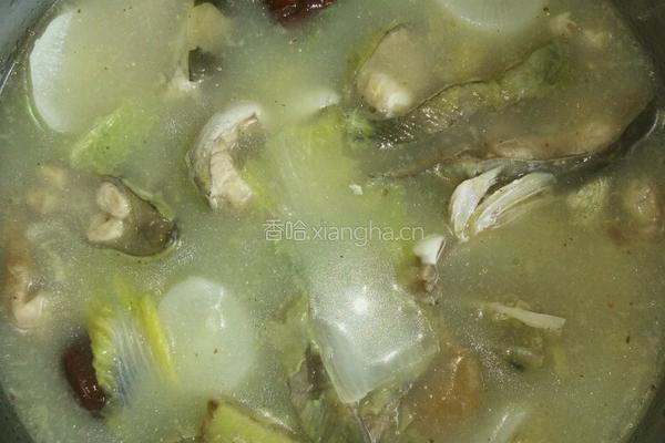 鲶鱼白菜汤的做法图解5