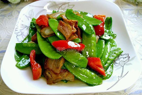 荷兰豆炒腊肉的做法图解11