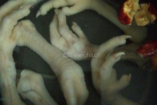 花生玉米鸡脚汤的做法图解4