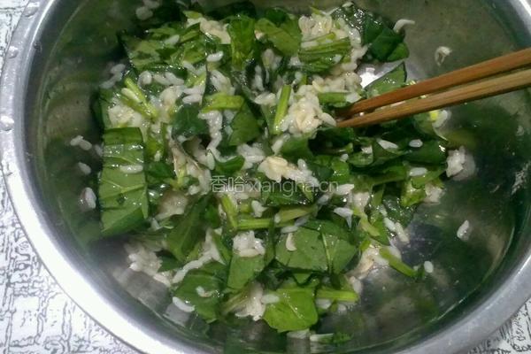 米饭菠菜饼的做法图解6