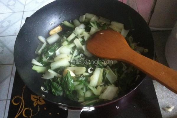 小白菜炒虾米的做法图解7