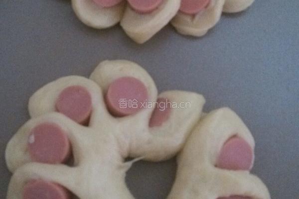 火腿肠花朵面包的做法图解12