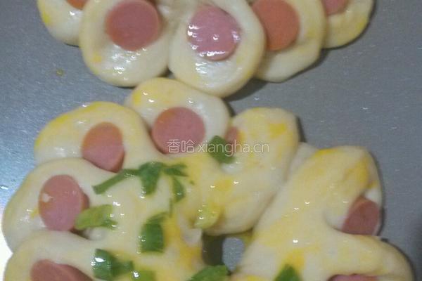 火腿肠花朵面包的做法图解13