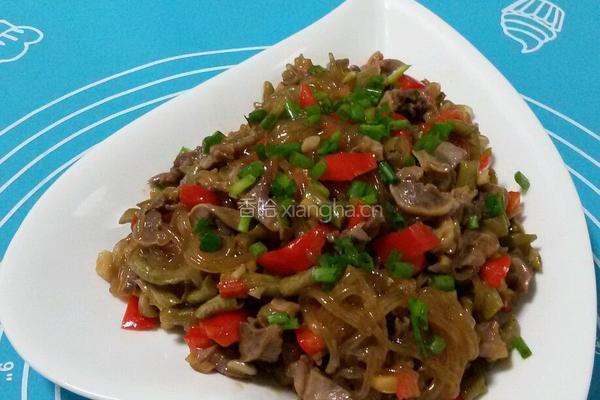 酸豆角鸡胗炒粉条的做法图解12