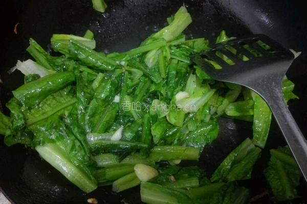 蒜蓉油麦菜的做法图解3